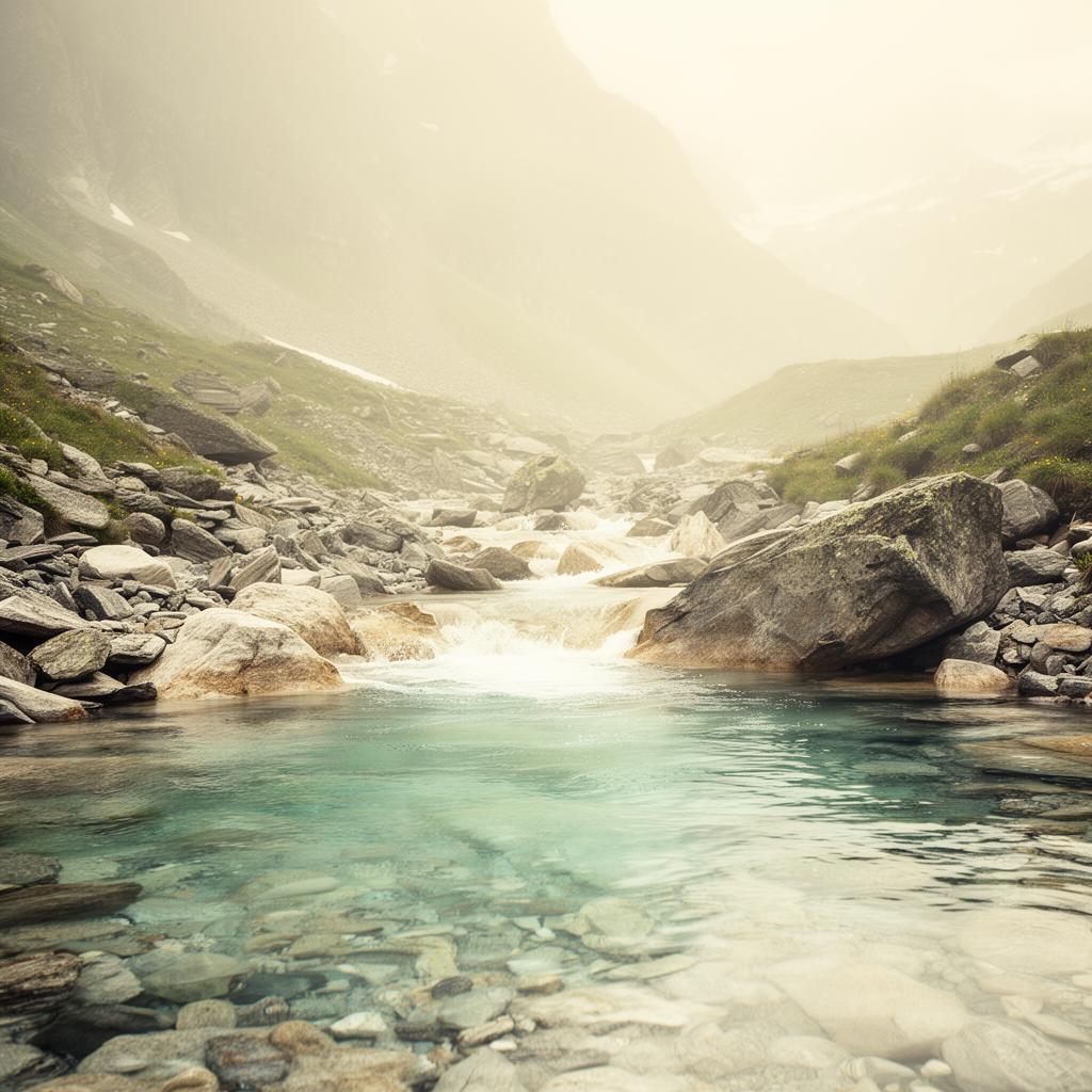 Reine Wasserquelle in den Schweizer Alpen